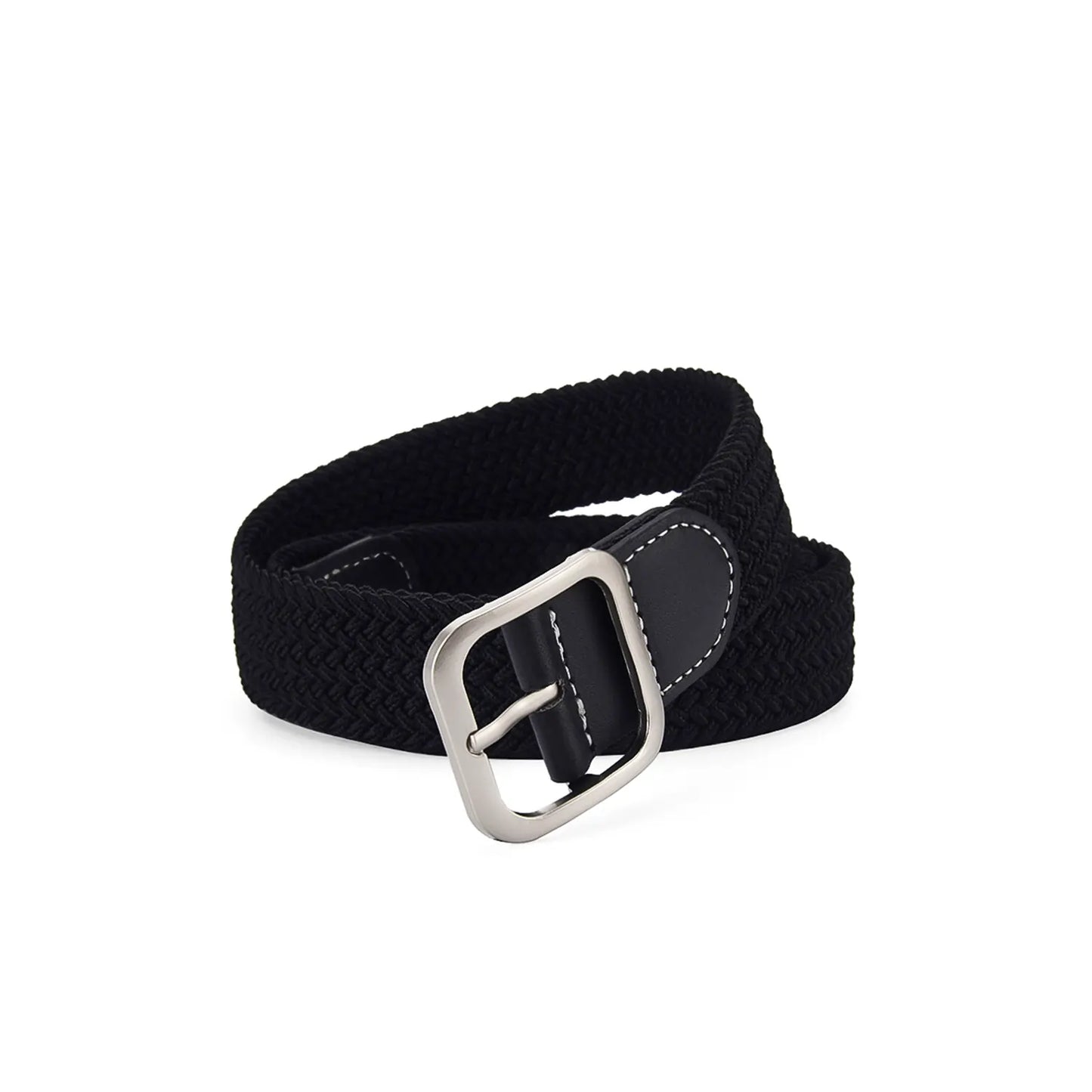Elastic woven belt front view – casual stretch belt for everyday comfort