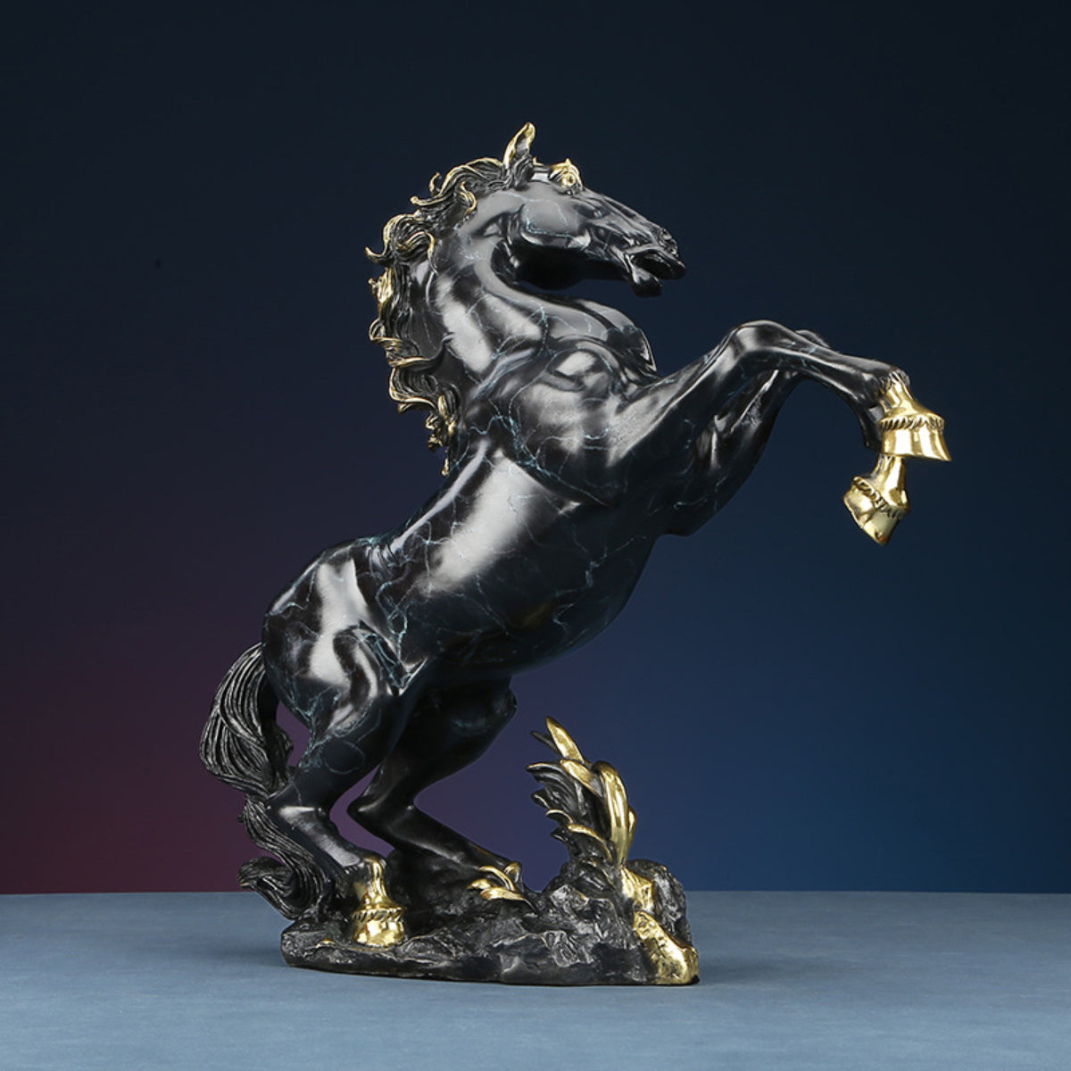 Elegant Horse Brass Figurine symbolizing vitality and prosperity