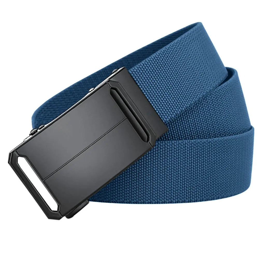 Tactical Black Ratchet Belt for Men in Blue – Adjustable Military Style Belt