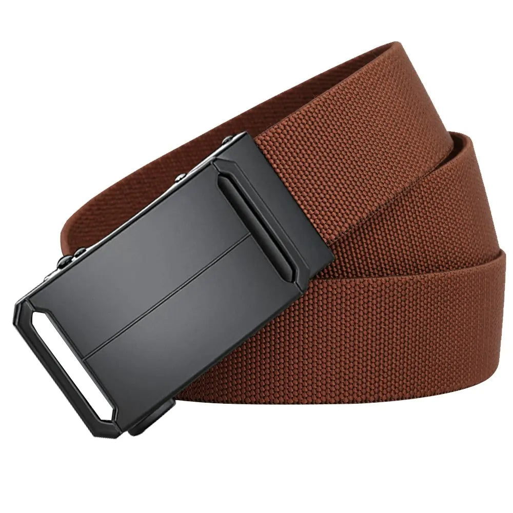 Tactical Black Ratchet Belt for Men in Brown – Adjustable Military Style Belt