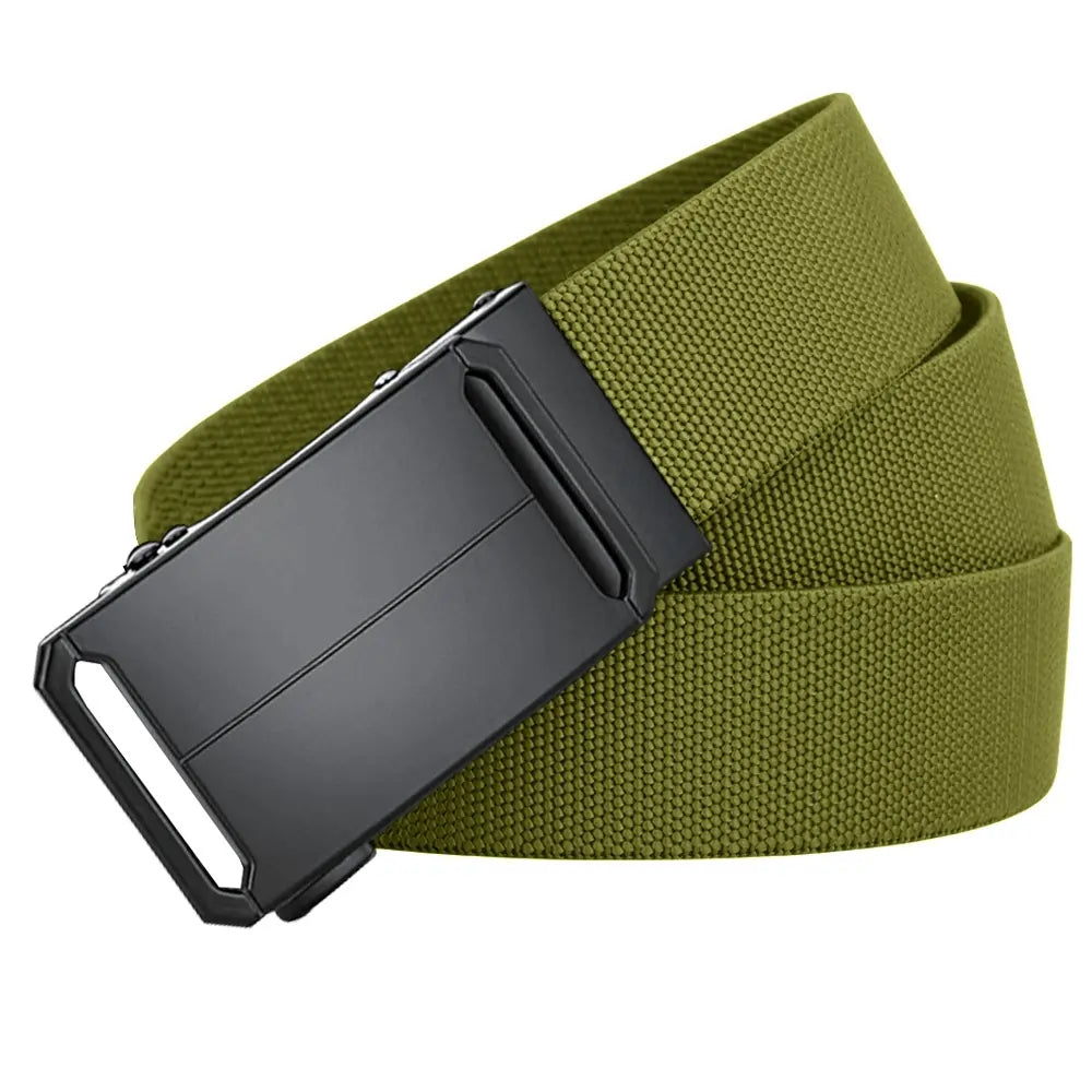 Tactical Black Ratchet Belt for Men in Army Green – Adjustable Military Style Belt