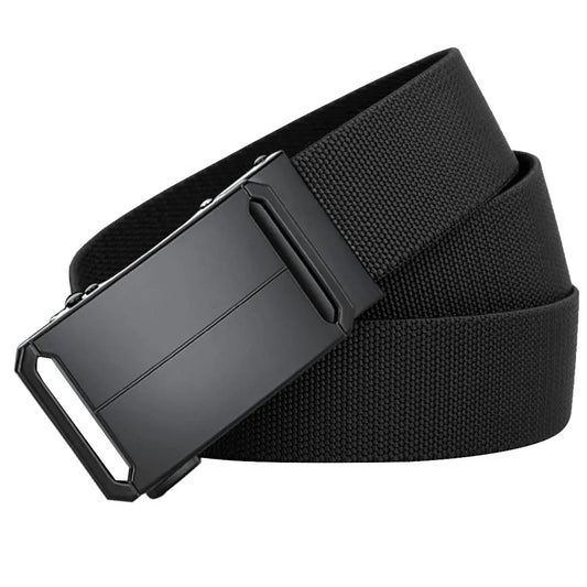 Tactical Black Ratchet Belt for Men in Black – Adjustable Military Style Belt
