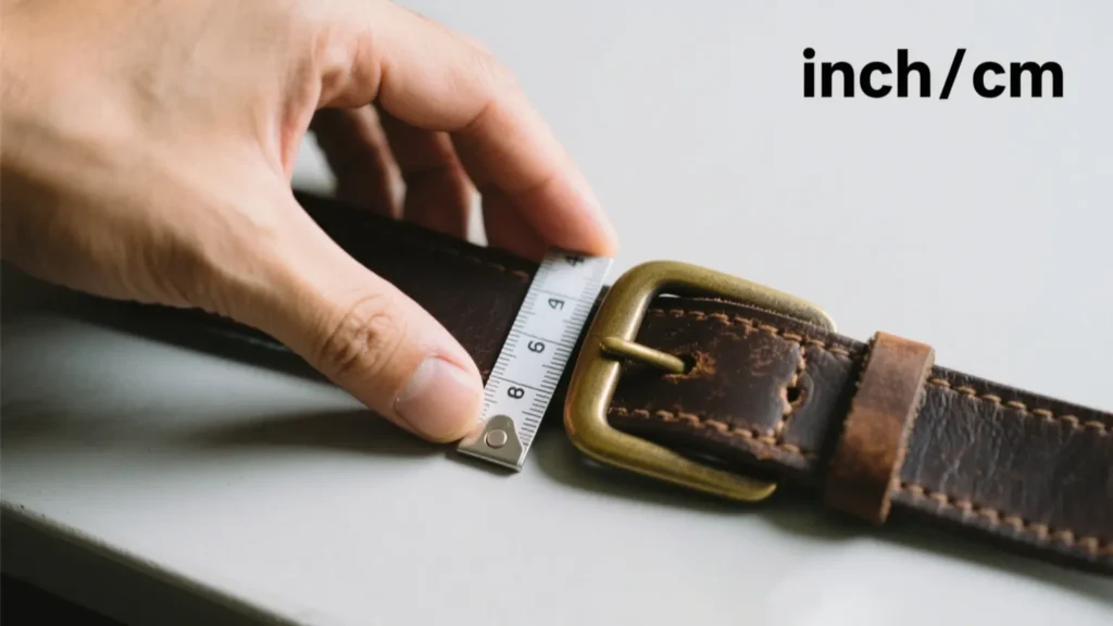 Measuring a belt from buckle fold to center hole—how to find accurate belt sizes